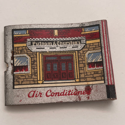 Putnam & Thurston's Worcester's Finest Restaurant Matchbook Cover TB8-MB2-4