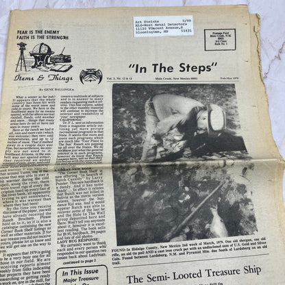 1979 March - In the Steps of the Treasure Hunter Newspaper - Mule Creek NM M11