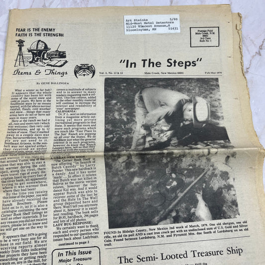 1979 March - In the Steps of the Treasure Hunter Newspaper - Mule Creek NM M11