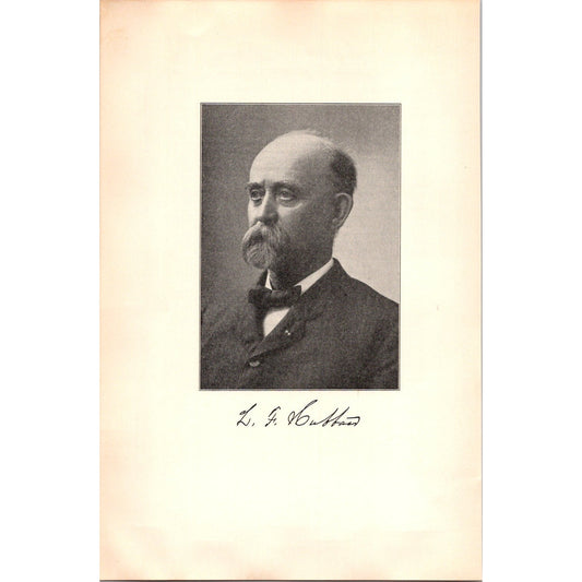 Lucius Frederick L.F. Hubbard Portrait 1935 MN Book Plate Print I20