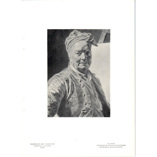 Portrait of Louis De Silvestre - La Tour c1905 Art Print D14