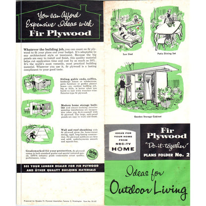 1956 Douglas Fir Plywood Do-It-Together Plans #2 Ideas For Outdoor Living D10