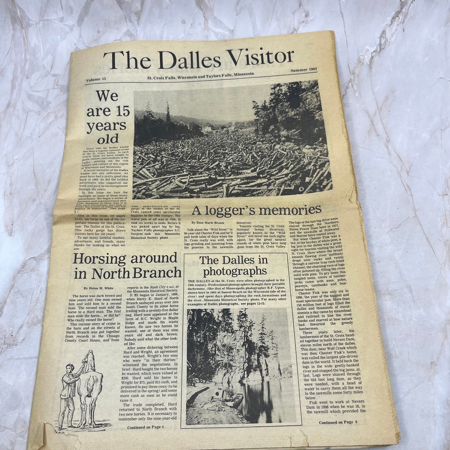 1983 Summer The Dalles Visitor Newsletter St Croix Falls WI Taylors Falls MN M11