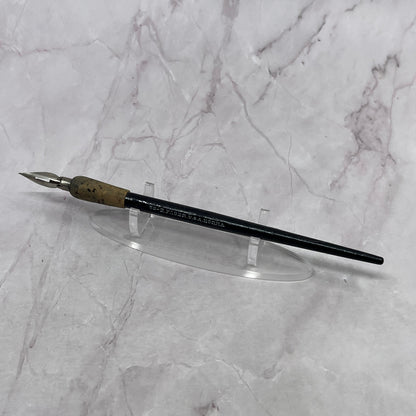 E. Faber 78 Black USA Korea Wood Vintage Fountain Dip Pen w/ Nib TC5-DP-8