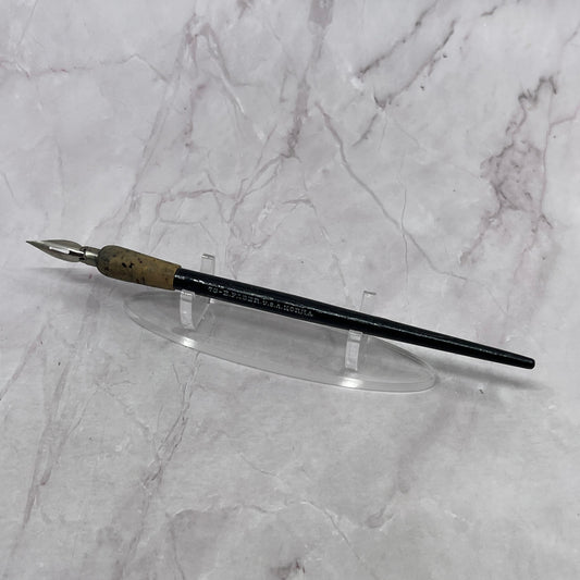 E. Faber 78 Black USA Korea Wood Vintage Fountain Dip Pen w/ Nib TC5-DP-8
