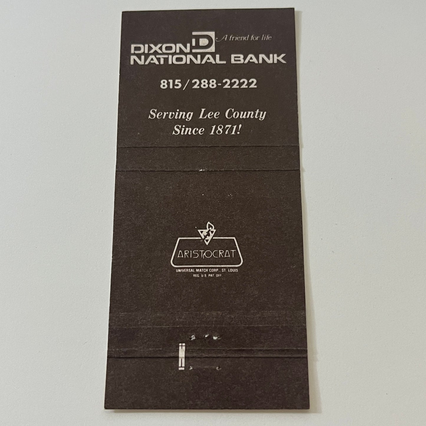 Ronald Reagan Dixon's Favorite Son Dixon National Bank Matchbook Cover TB6-MB2-6