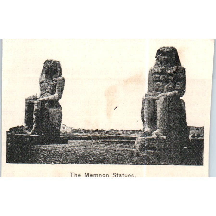 The Memnon Statues c1890 Victorian Print AE8-CH10