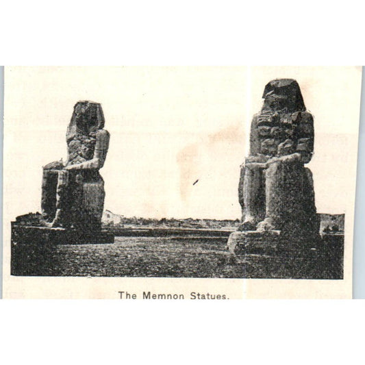 The Memnon Statues c1890 Victorian Print AE8-CH10