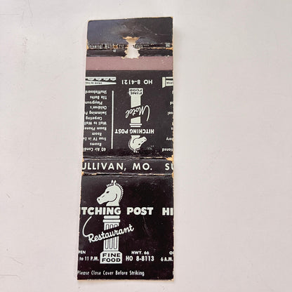 The Hitching Post Restaurant Sullivan MO Vintage Matchbook Cover MB96-2