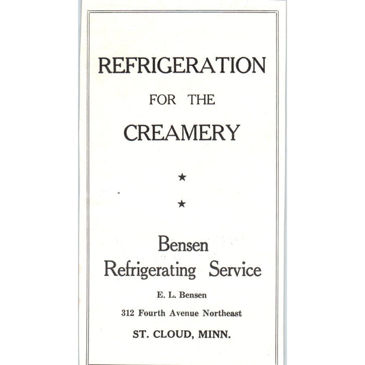 E.L. Benson Refrigerating Service St. Cloud, Costello Mfg St Louis 1953 Ad AE9-DC1