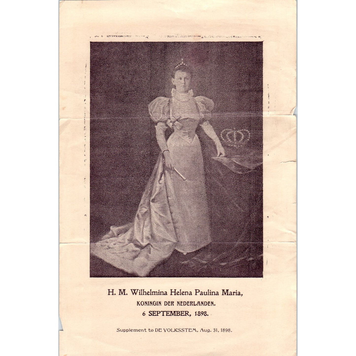 1989 H.M. Wilhelmina Helena Paulina Maria Netherlands Leaflet AE9-X2