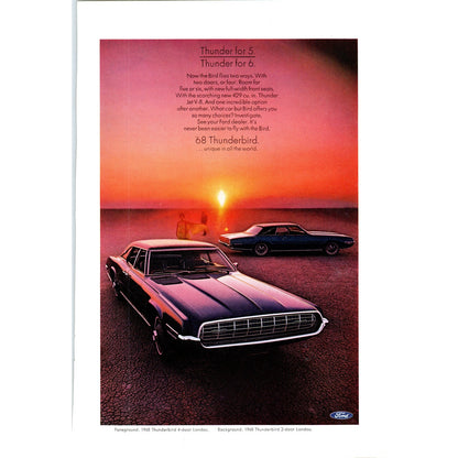 1968 Ford Thunderbird Landau Automobile Car - Vintage Magazine Ad D20