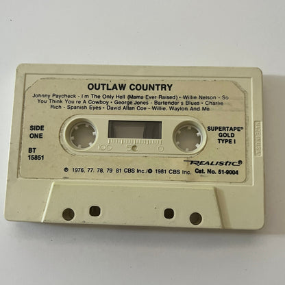 Outlaw Country Johnny Cash Willie Nelson Cassette Tape TB6-OT1