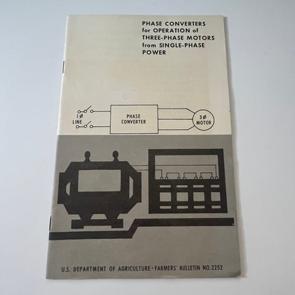 Phase Converters for Operation of 3-Phase Motors From Single-Phase 1972 TK2-XB3