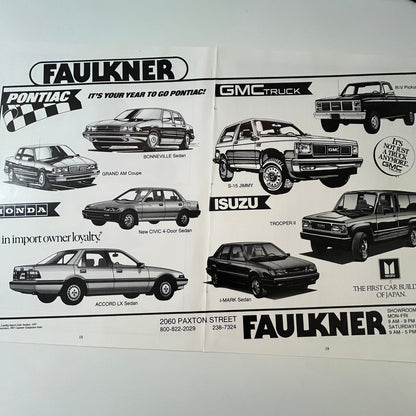 Faulkner Auto Sales 2060 Paxton Street Harrisburg PA Centerfold 1988 Ad AG8-3