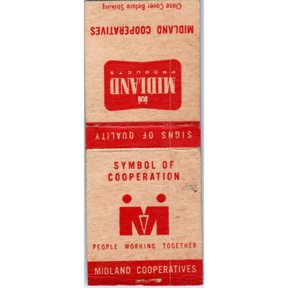 Midland Cooperatives Vintage Matchbook Cover SD2-Y4