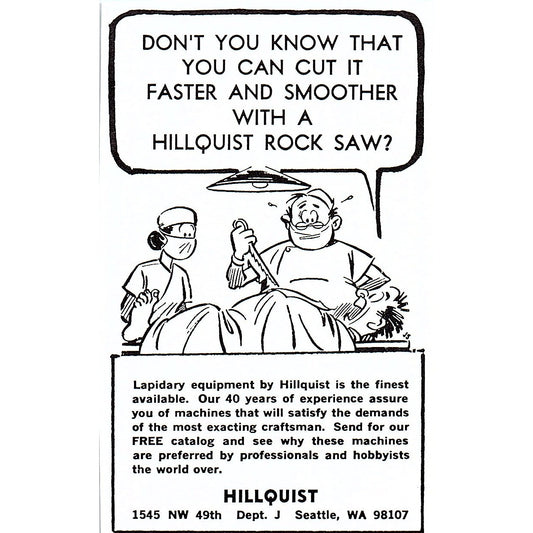 Hillquist Rock Saws Seattle Washington 1972 Ad AF8-M2