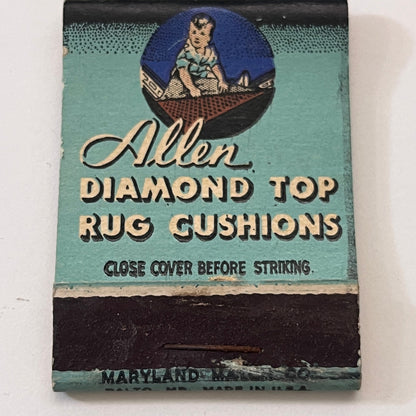 Allen Diamond Top Rug Cushions Sky-Tex Rubberized Cotton Matchbook TB6-MB1-5