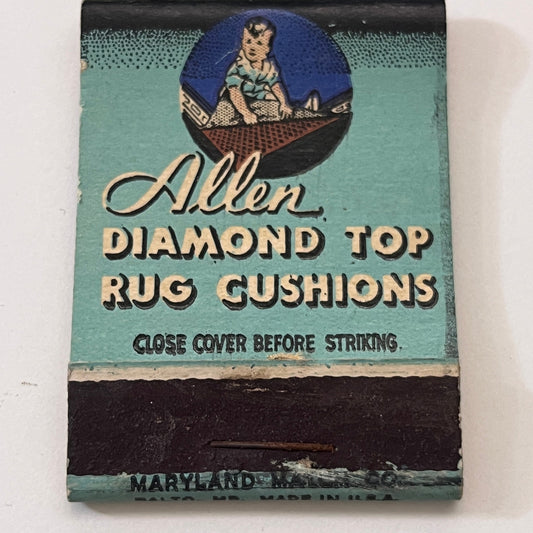Allen Diamond Top Rug Cushions Sky-Tex Rubberized Cotton Matchbook TB6-MB1-5