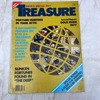 1977 Saga's Special Treasure Hunting Magazine Sunken Fortunes Found Deep M19