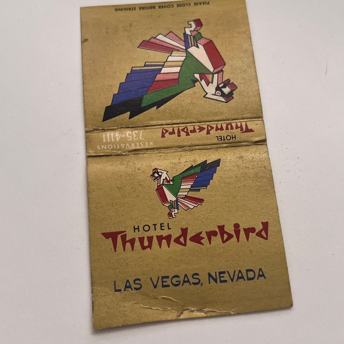 Hotel Thunderbird Las Vegas NV Vintage Matchbook Cover TB8-MB-4