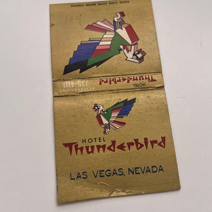 Hotel Thunderbird Las Vegas NV Vintage Matchbook Cover TB8-MB-4