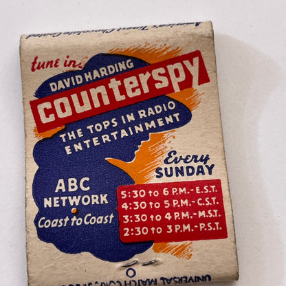 David Harding Counterspy Radio Show ABC Old Nick Candy Bar Matchbook TB8-MB3-4