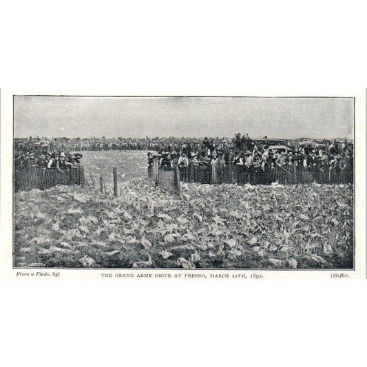 The Grand Army Drive Fresno CA March 12, 1892 Victorian Photo AE9-TS4