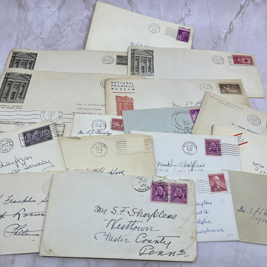 1950s Huge Lot of Mrs. S. Franklin & Dr. Isaac Sharpless Phila Envelopes TG7-EB2