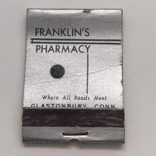 Franklin's Pharmacy Glastonbury CT War Bonds Vintage Matchbook Cover TB8-MB-7