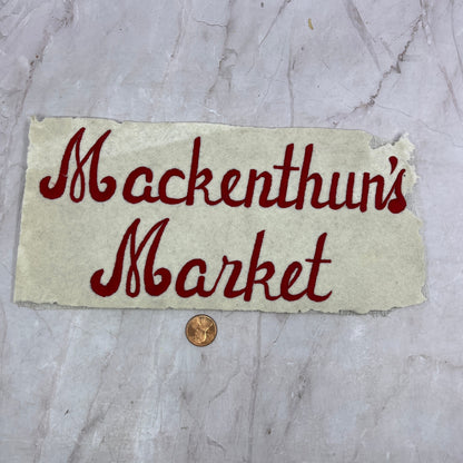 Vintage Mackenthun's Fine Foods Waconia MN Felt Patch for Jacket 5x10 D18