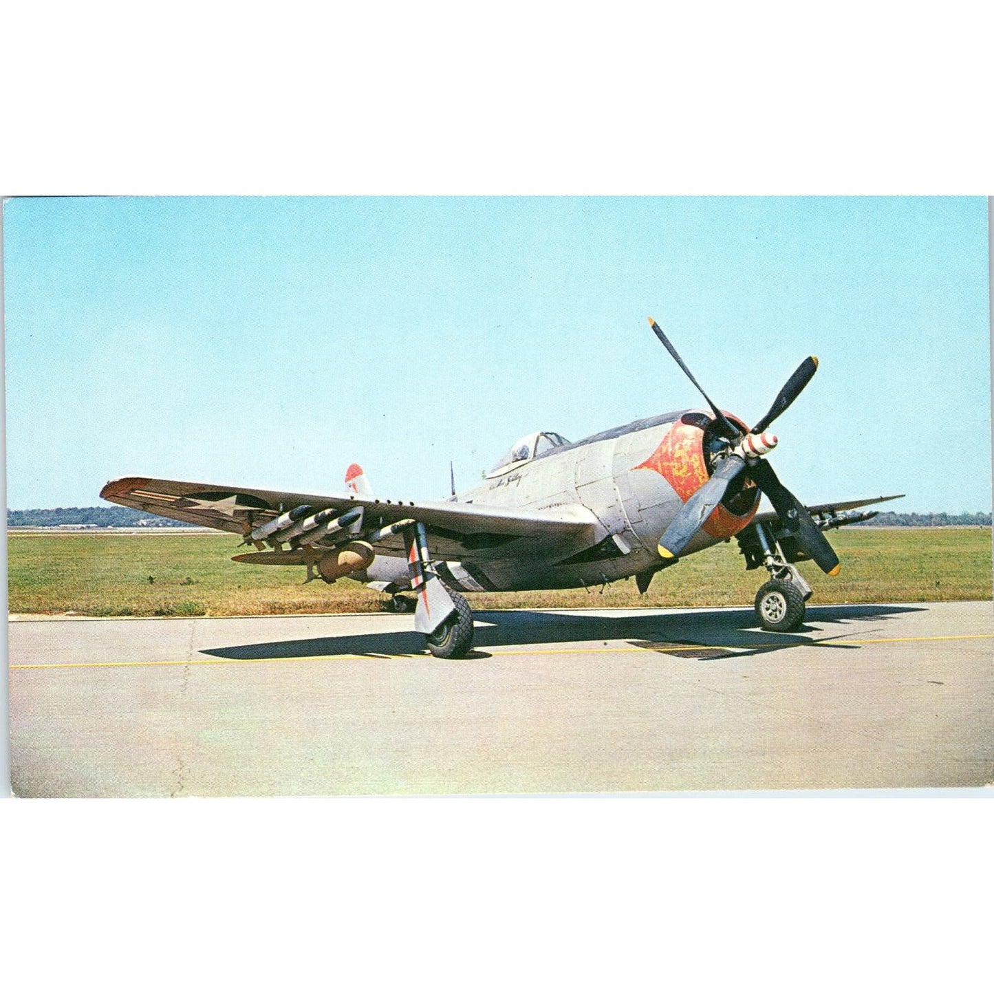 Republic P-47N Thunderbolt Fighter Vintage Postcard PC2
