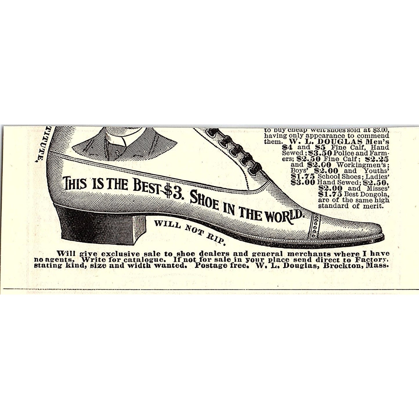 Shawknit Half-Hose Stockings Shaw Stocking Co Lowell MA 1892 Ad AG2-H6