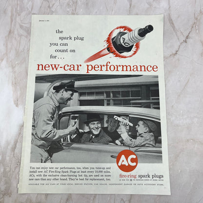 1961 AC Fire Ring Spark Plugs 10x13 Magazine Advertisement FL6-7