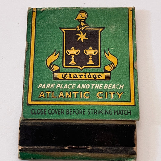 Claridge Hotel Atlantic City Vintage Matchbook Cover TB8-MB3-10