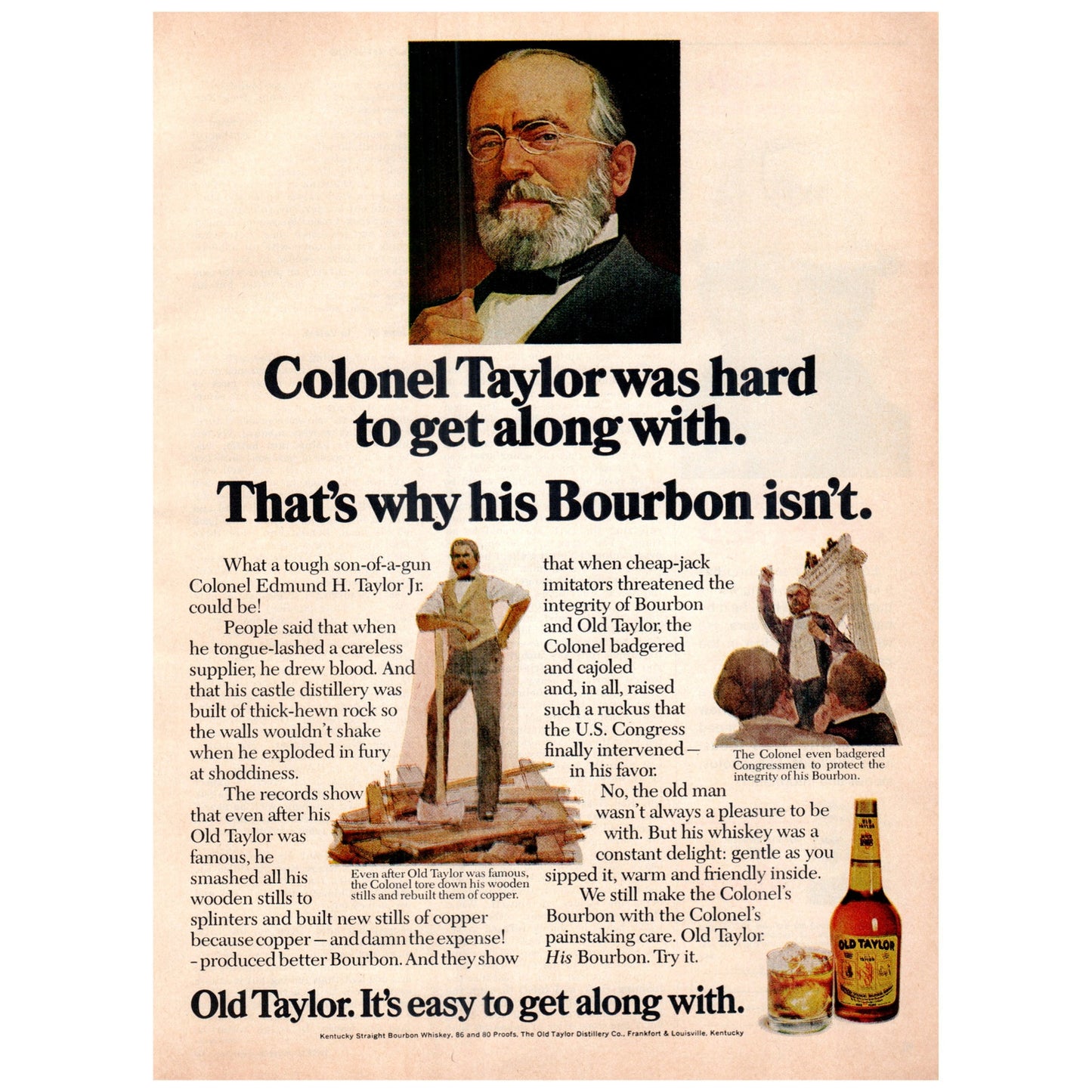 Old Taylor Kentucky Bourbon 1977 Ad D25
