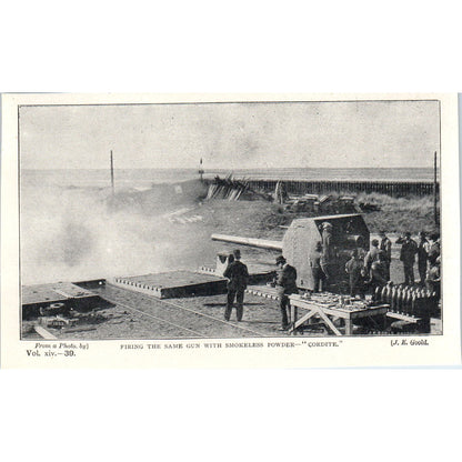 Firing a Gun With Smokeless Powder 1897 Victorian Photo AE9-TS4