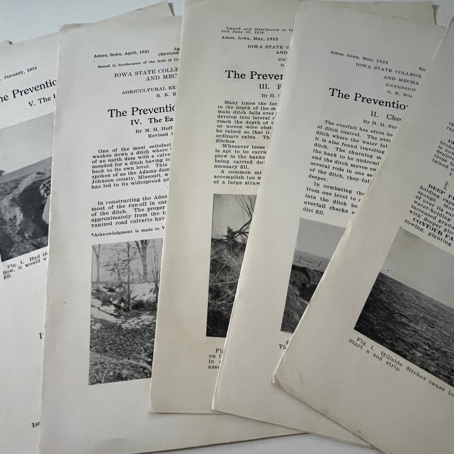 1922 The Prevention of Soil Erosion Book 1-6 Iowa State R.K. Bliss TK2-XB2