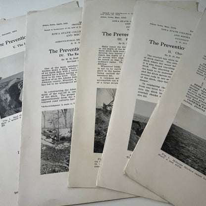1922 The Prevention of Soil Erosion Book 1-6 Iowa State R.K. Bliss TK2-XB2