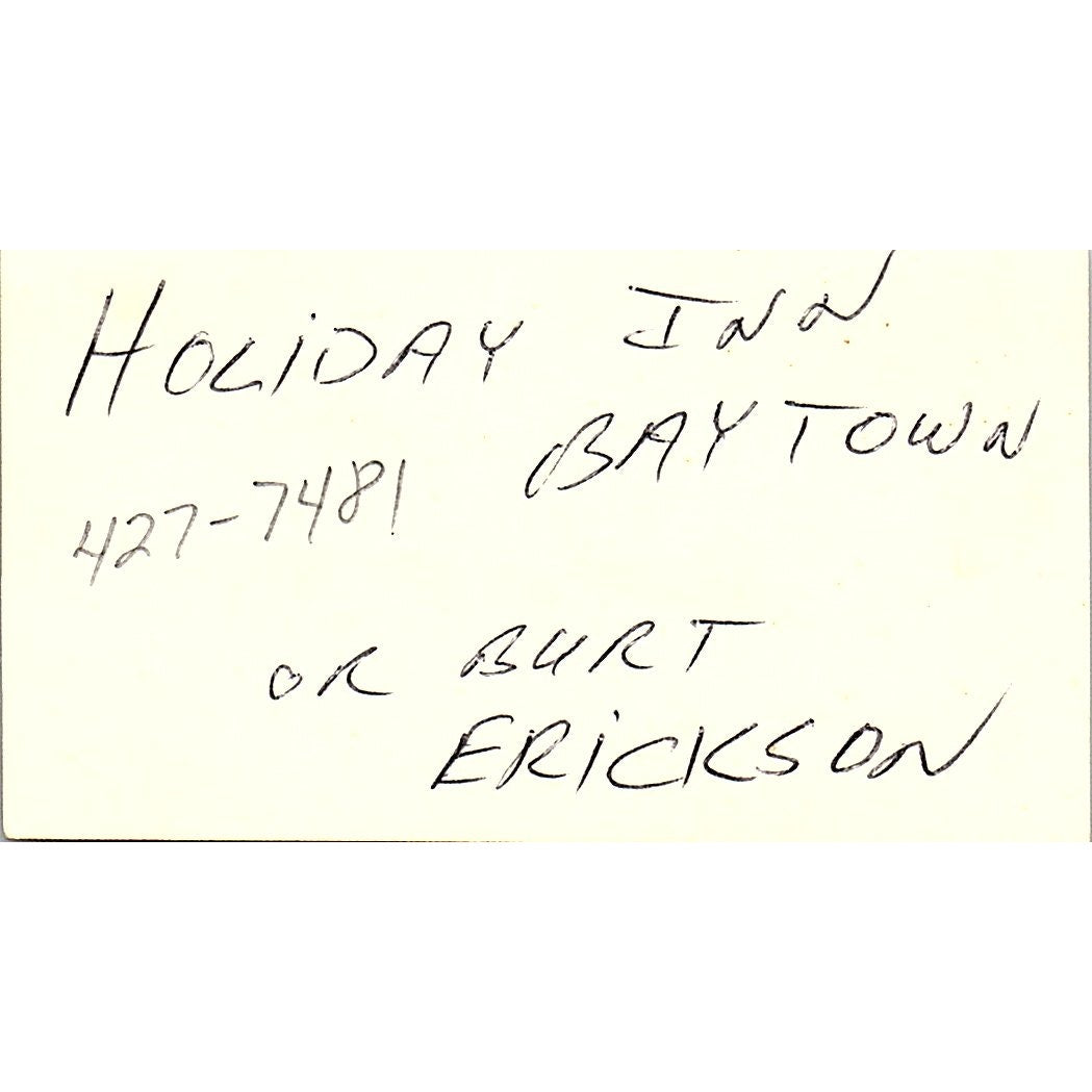 Danny Dirk Murray Dunbar Kapple Green Cove Springs Vintage Business Card SC9-B2