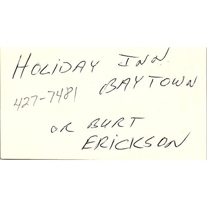 Danny Dirk Murray Dunbar Kapple Green Cove Springs Vintage Business Card SC9-B2