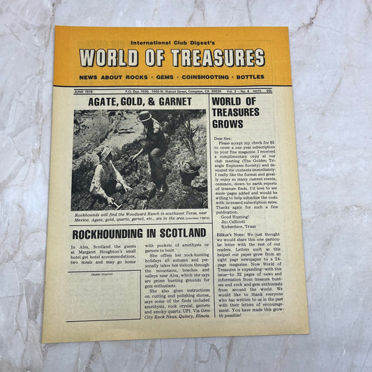 1978 Jun - International Club Digest World of Treasures Magazine Newsletter M16