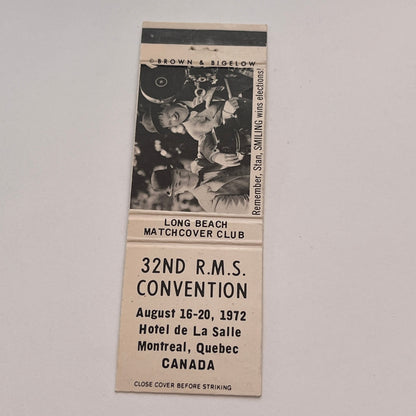 Long Beach Matchcover Club 1972 RMS Convention Vintage Matchbook Cover MB59-2