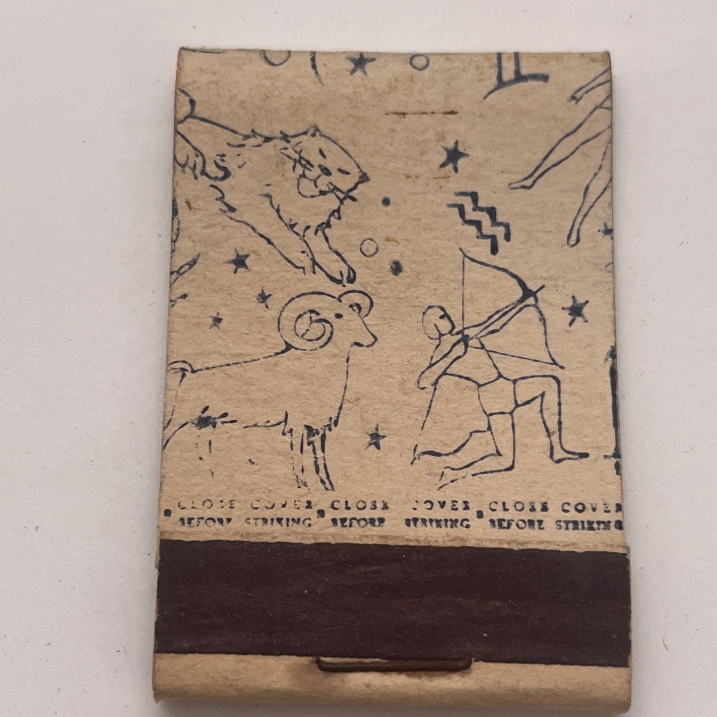 Zodiac Signs Astrology Lion Match Vintage Matchbook Cover TB8-MB2-5