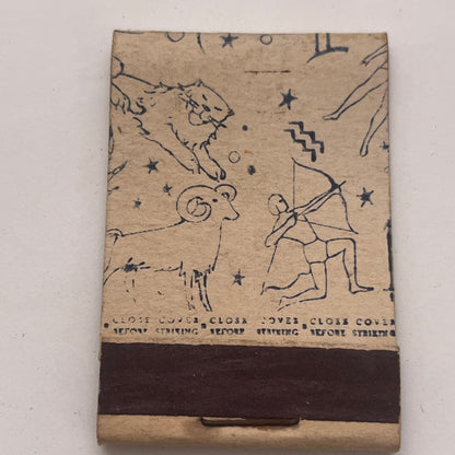 Zodiac Signs Astrology Lion Match Vintage Matchbook Cover TB8-MB2-5