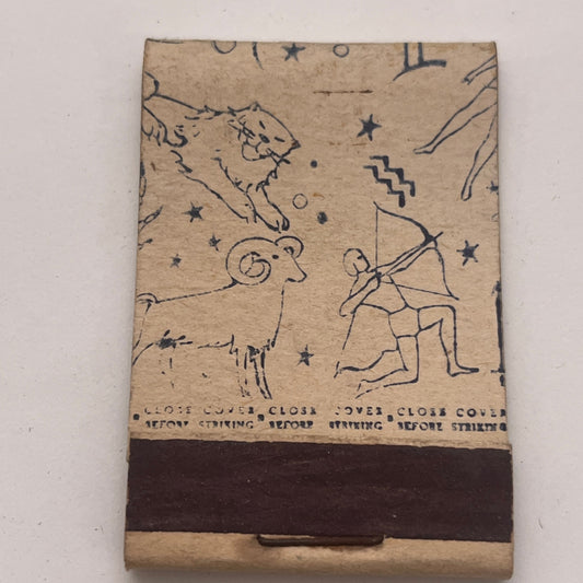 Zodiac Signs Astrology Lion Match Vintage Matchbook Cover TB8-MB2-5