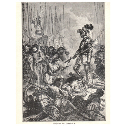 Capture of Francis I - A. De Neuville 1911 Engraving Print AF5-8