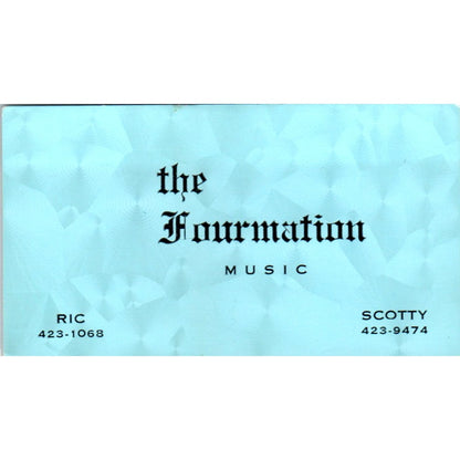 The Fourmation Music Ric, Scotty Vintage Business Card SD8-B12