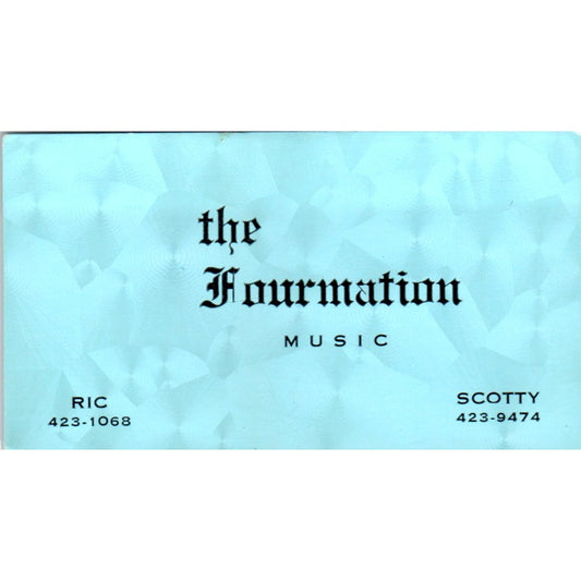 The Fourmation Music Ric, Scotty Vintage Business Card SD8-B12