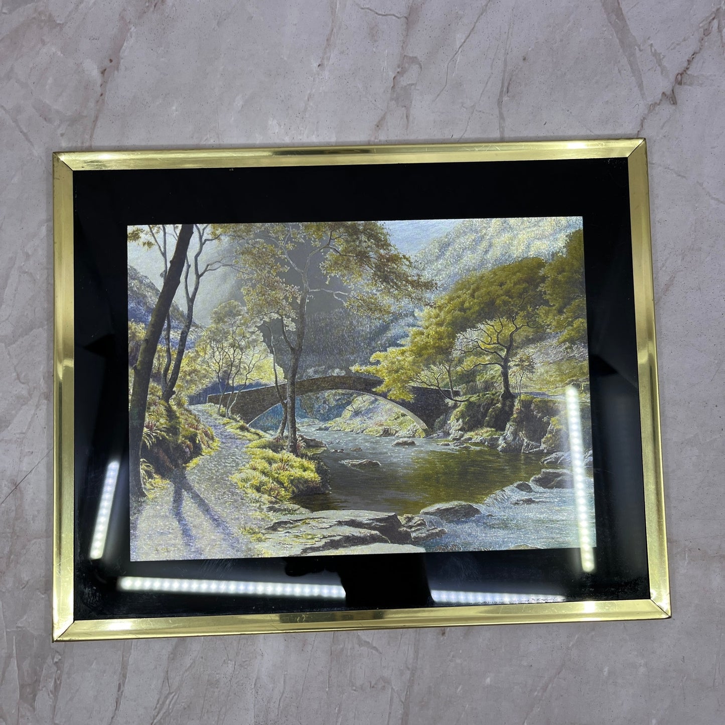 Vintage Chromatic Framed Art Print Sunlit Shallows Made in USA 8x10" TF4
